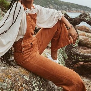 Spell Age of Aquarius Cord Overalls in Tan